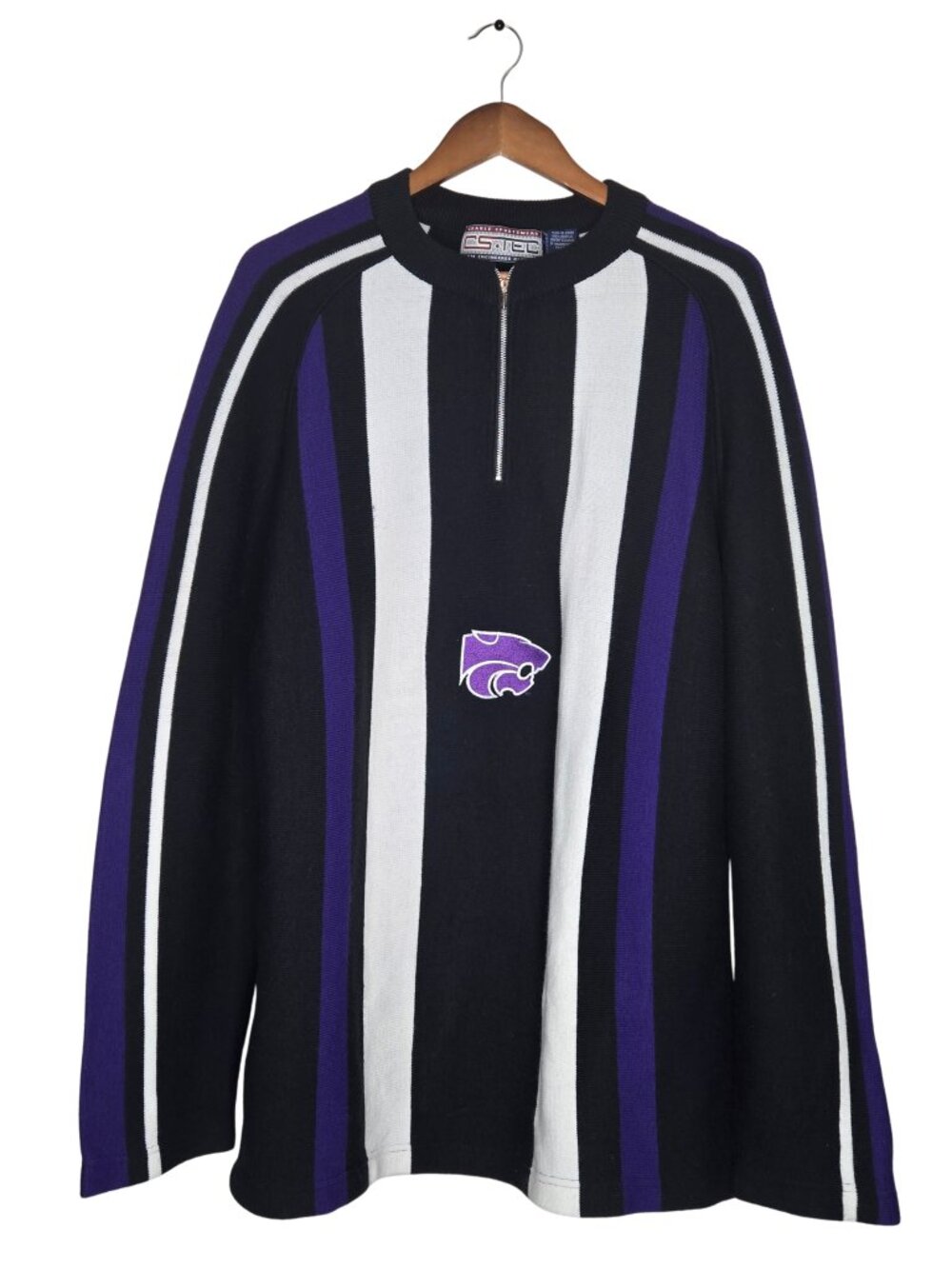 Crable Sportswear Vintage Kansas State Wildcats Quarter Zip Sweatshirt